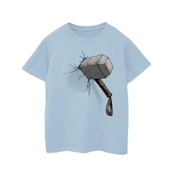 Marvel Universe Thor Hammer Crack - T-shirt i bomull för flickor