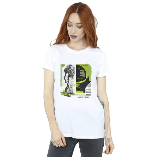Disney Womens/Ladies Lightyear Buzz Tech Panel Cotton Boyfriend T-Shirt