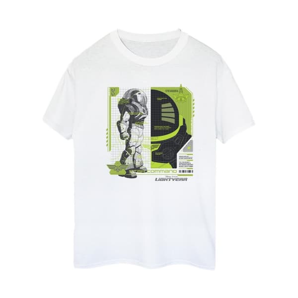 Disney Womens/Ladies Lightyear Buzz Tech Panel Cotton Boyfriend T-Shirt