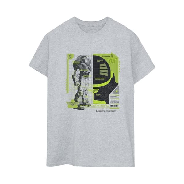 Disney Womens/Ladies Lightyear Buzz Tech Panel Cotton Boyfriend T-Shirt