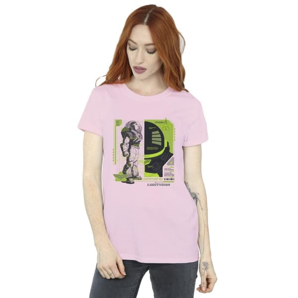 Disney Womens/Ladies Lightyear Buzz Tech Panel Cotton Boyfriend T-Shirt