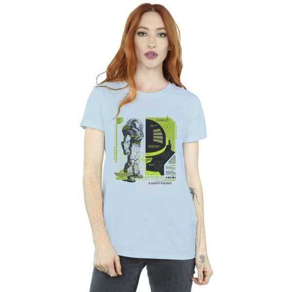 Disney Womens/Ladies Lightyear Buzz Tech Panel Cotton Boyfriend T-Shirt