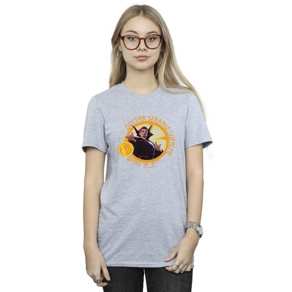 Marvel Dam / Dam What If Supreme Dr Strange Boyfriend T-shirt i bomull