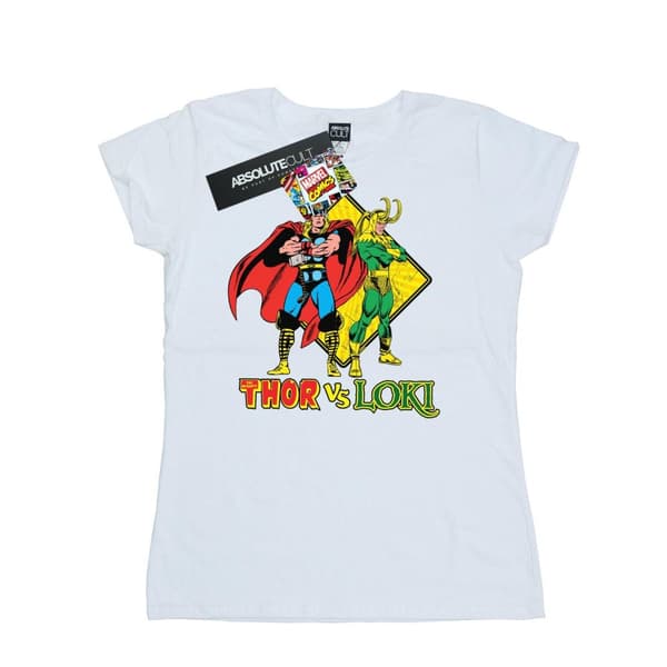 Marvel Womens/Ladies Thor Vs Loki Cotton T-Shirt White M