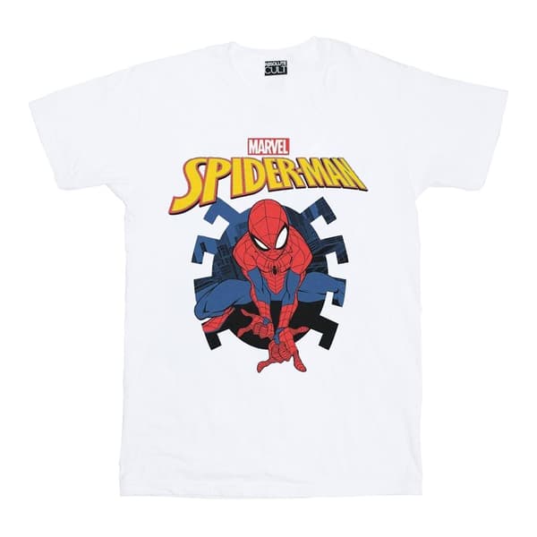 Marvel Boys Spider-Man Web Shooting Emblem Logo T-Shirt