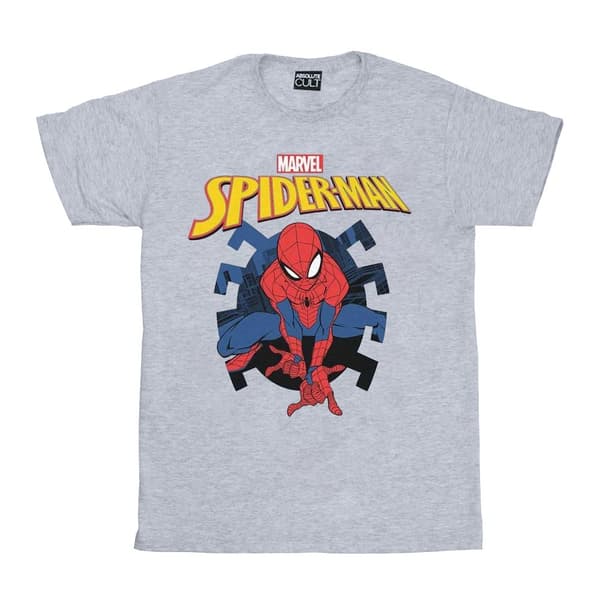 Marvel Boys Spider-Man Web Shooting Emblem Logo T-Shirt