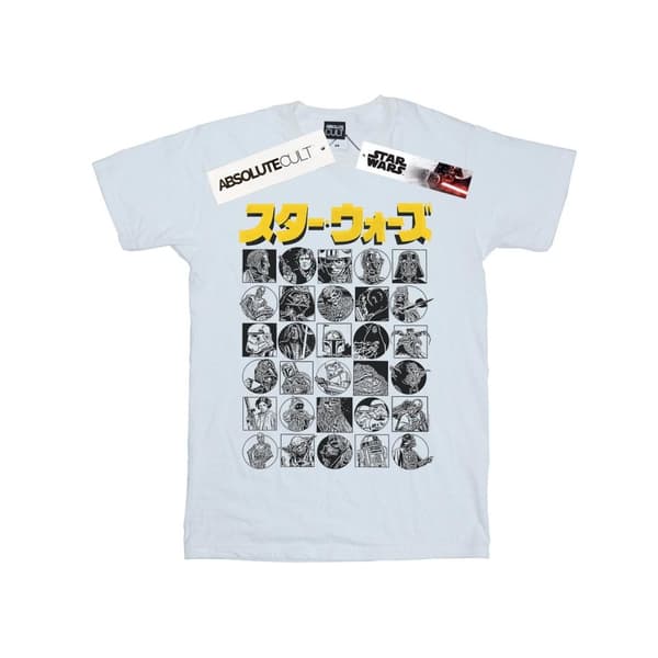 Star Wars Girls Japanese Character Thumbnail Cotton T-Shirt