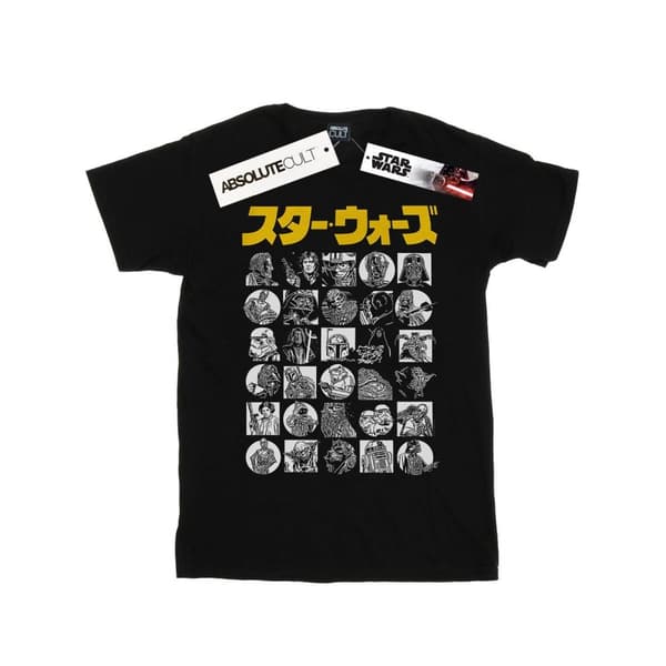 Star Wars Girls Japanese Character Thumbnail Cotton T-Shirt
