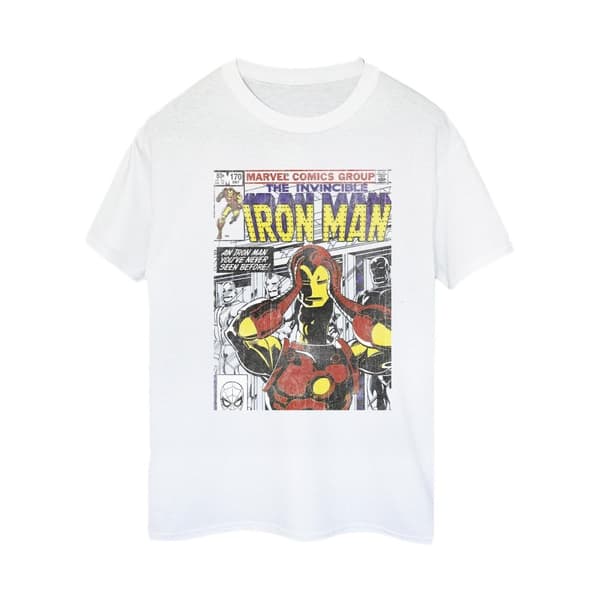 Marvel Dam/Tjej Iron Man Head Gear Off Boyfriend T-shirt i bomull