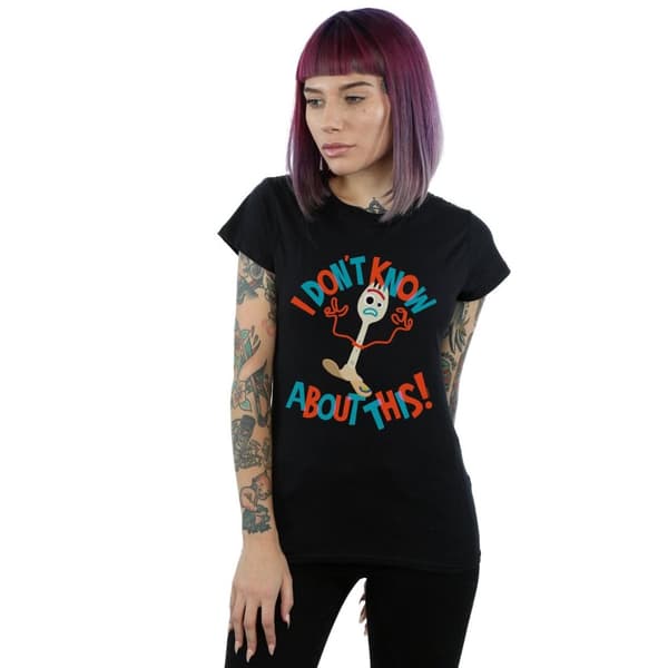 Disney Dam/Tjej Toy Story 4 Forky I Dont Know About This - T-shirt i bomull