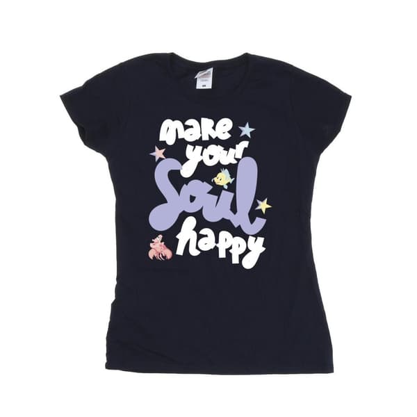 Disney Womens/Ladies The Little Mermaid Happy Cotton T-Shirt