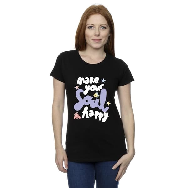 Disney Womens/Ladies The Little Mermaid Happy Cotton T-Shirt