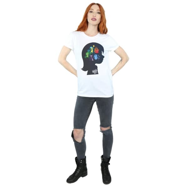 Disney Womens/Ladies Inside Out Silhouette Cotton Boyfriend T-Shirt