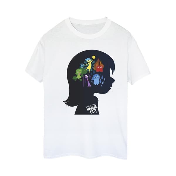 Disney Womens/Ladies Inside Out Silhouette Cotton Boyfriend T-Shirt