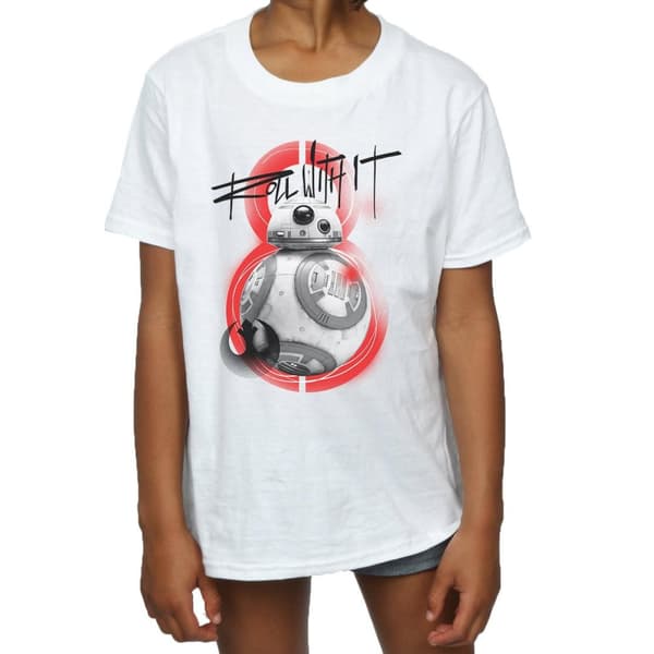 Star Wars Girls The Last Jedi BB-8 Roll With It Cotton T-Shirt