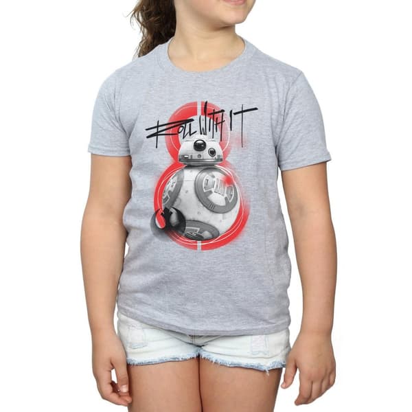 Star Wars Girls The Last Jedi BB-8 Roll With It Cotton T-Shirt