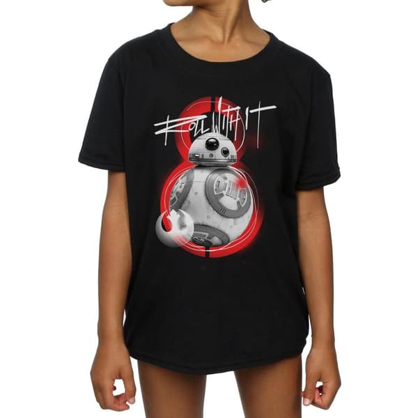 Star Wars Girls The Last Jedi BB-8 Roll With It Cotton T-Shirt