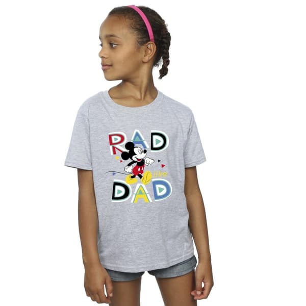 Disney Girls Mickey Mouse Rad Dad Cotton T-Shirt