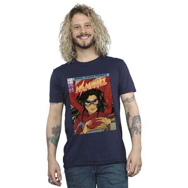 Marvel Mens Ms Marvel Comic Poster T-Shirt