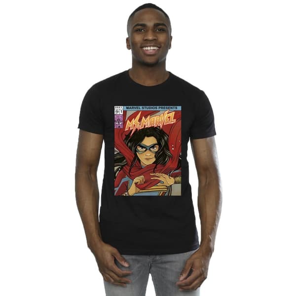 Marvel Mens Ms Marvel Comic Poster T-Shirt