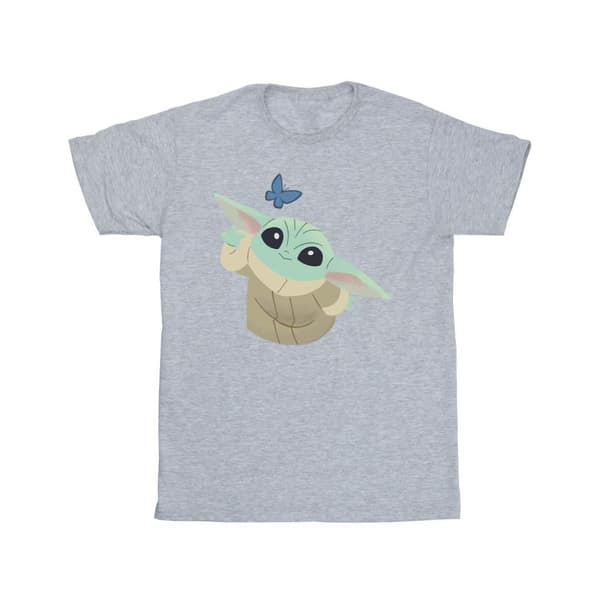 Star Wars Girls The Mandalorian Butterfly Catching Cotton T-Shirt