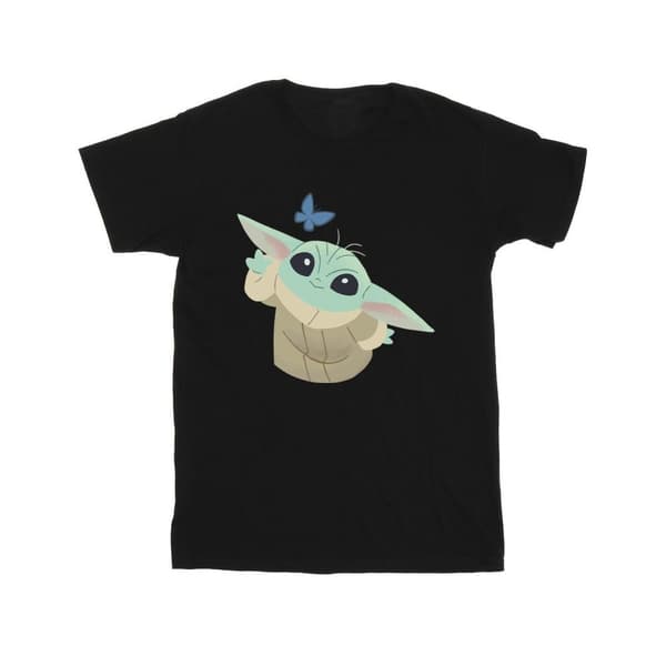 Star Wars Girls The Mandalorian Butterfly Catching Cotton T-Shirt