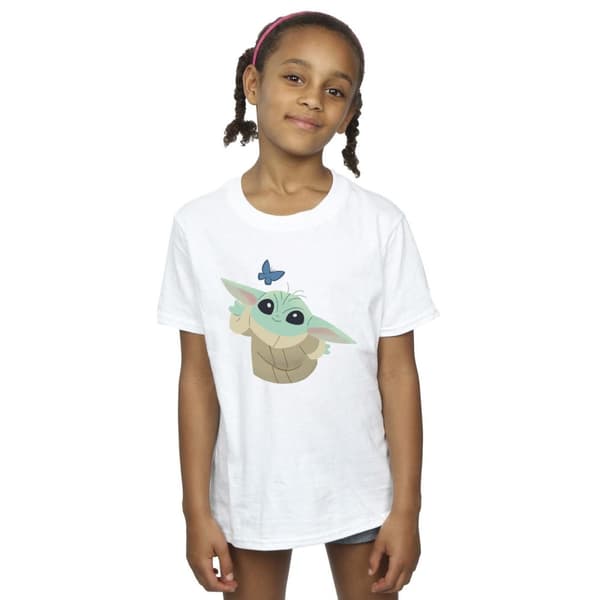 Star Wars Girls The Mandalorian Butterfly Catching Cotton T-Shirt