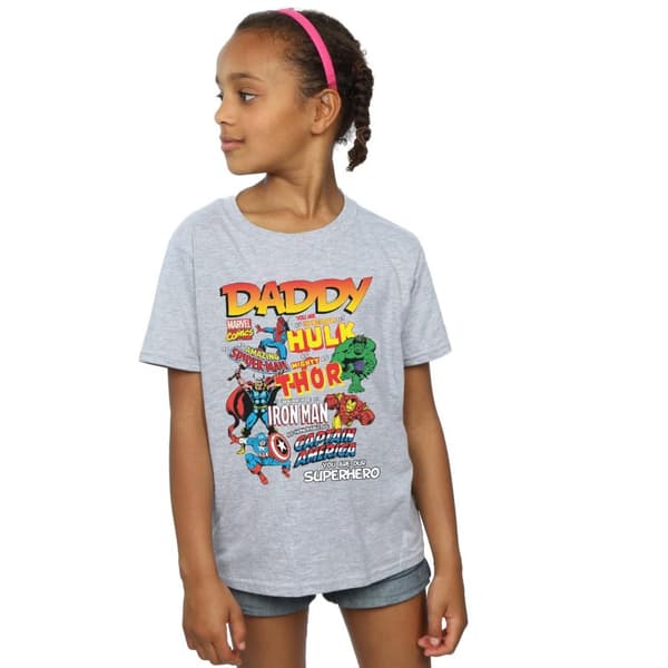 Marvel T-shirt i bomull med vår pappa som superhjälte