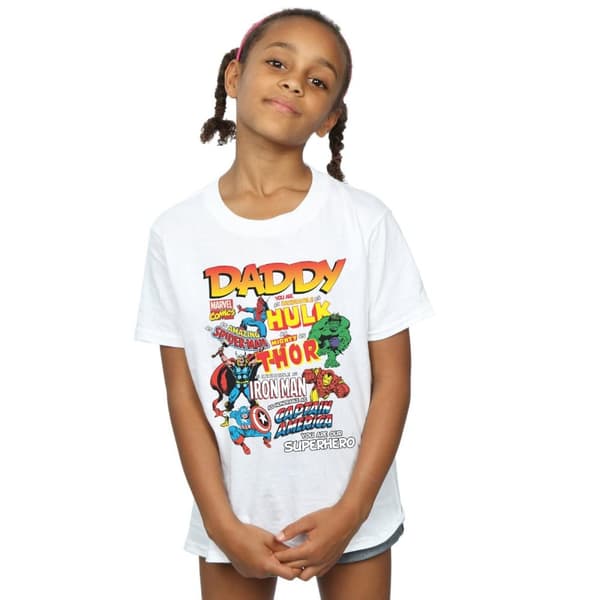 Marvel T-shirt i bomull med vår pappa som superhjälte