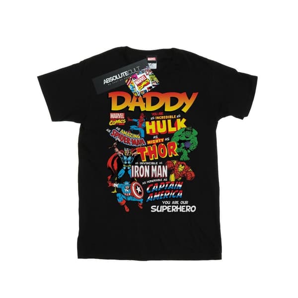 Marvel T-shirt i bomull med vår pappa som superhjälte