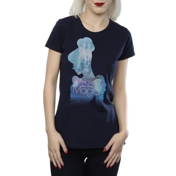 Disney Princess Womens/Ladies Cinderella Filled Silhouette Cotton T-Shirt