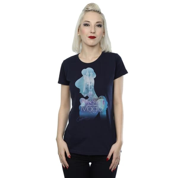 Disney Princess Womens/Ladies Cinderella Filled Silhouette Cotton T-Shirt