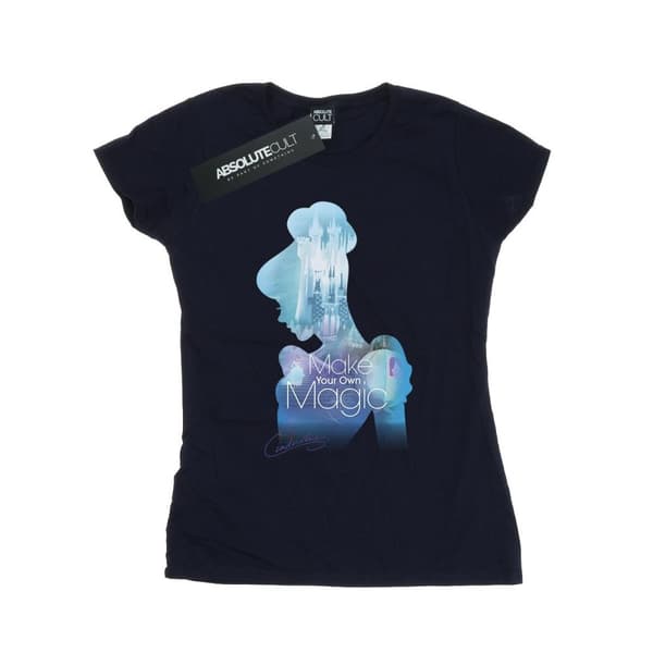 Disney Princess Womens/Ladies Cinderella Filled Silhouette Cotton T-Shirt