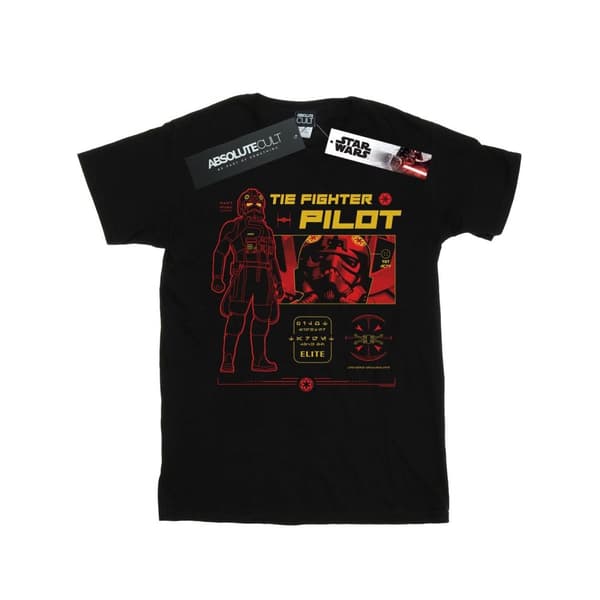 Star Wars T-shirt i bomull med Tie Fighter-pilot för flickor