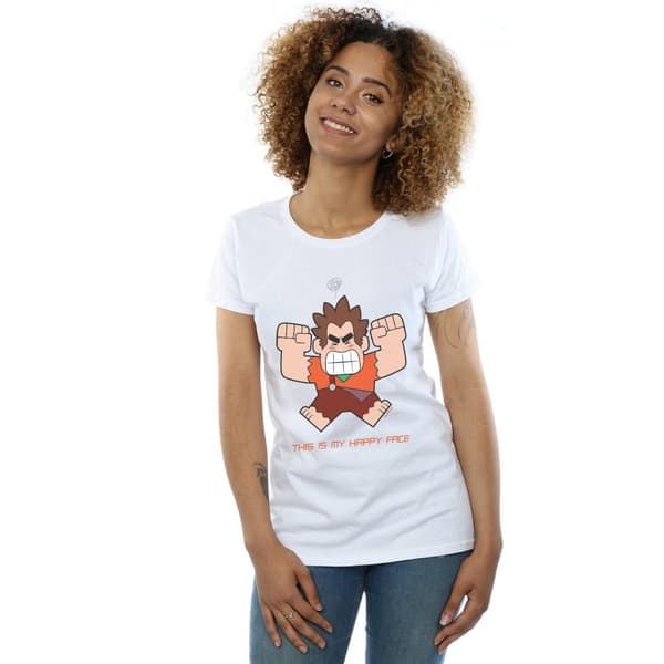 Disney Womens/Ladies Wreck It Ralph Happy Face Cotton T-Shirt