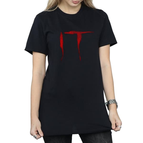 It Womens/Ladies Distressed Logo Cotton Boyfriend T-Shirt