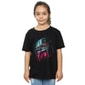Miniatyrbild 2 av 3: Star Wars Girls The Mandalorian Mandalorehjälm Reflektion T-shirt i bomull