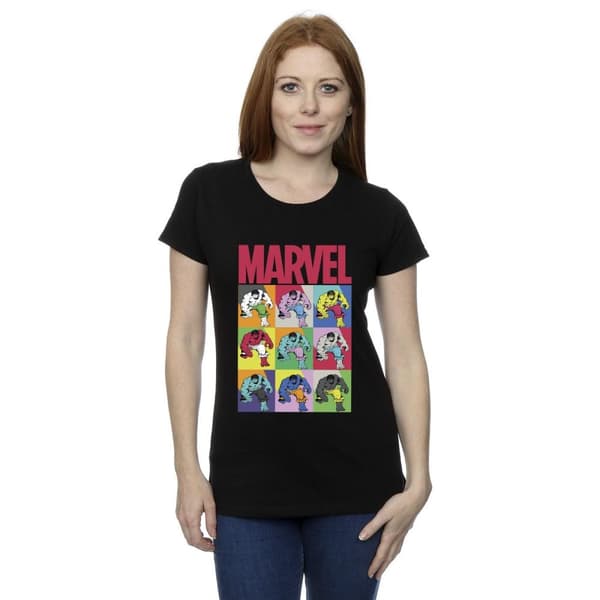 Marvel Womens/Ladies Hulk Pop Art Cotton T-Shirt