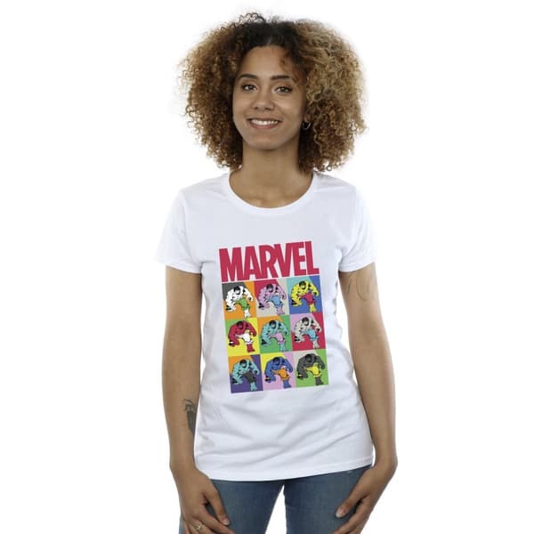 Marvel Womens/Ladies Hulk Pop Art Cotton T-Shirt