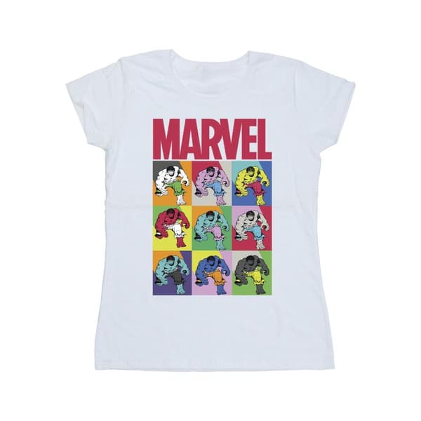 Marvel Womens/Ladies Hulk Pop Art Cotton T-Shirt