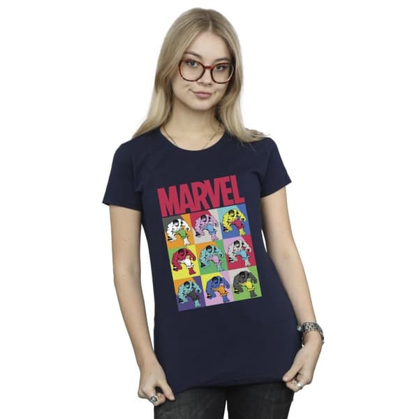 Marvel Womens/Ladies Hulk Pop Art Cotton T-Shirt