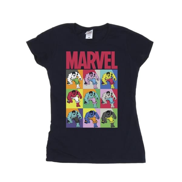 Marvel Womens/Ladies Hulk Pop Art Cotton T-Shirt