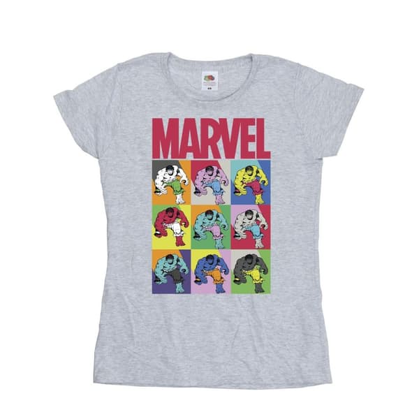 Marvel Womens/Ladies Hulk Pop Art Cotton T-Shirt