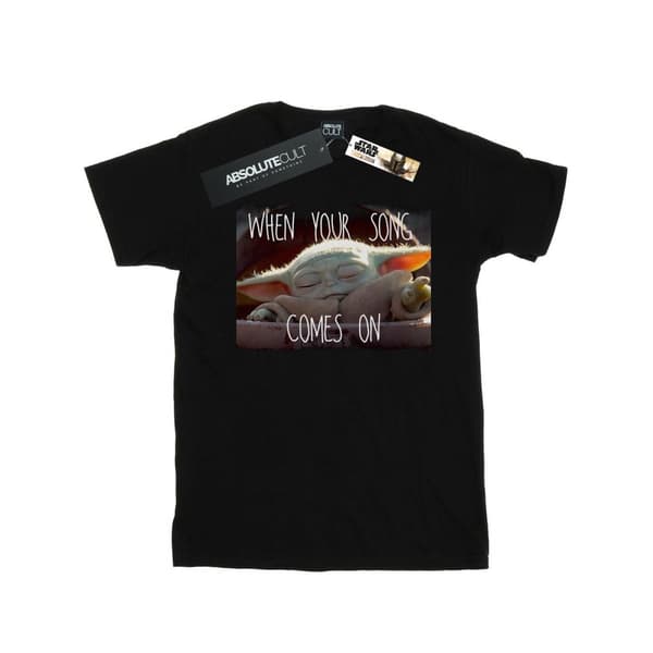 Star Wars Mens The Mandalorian The Child Song Meme T-shirt