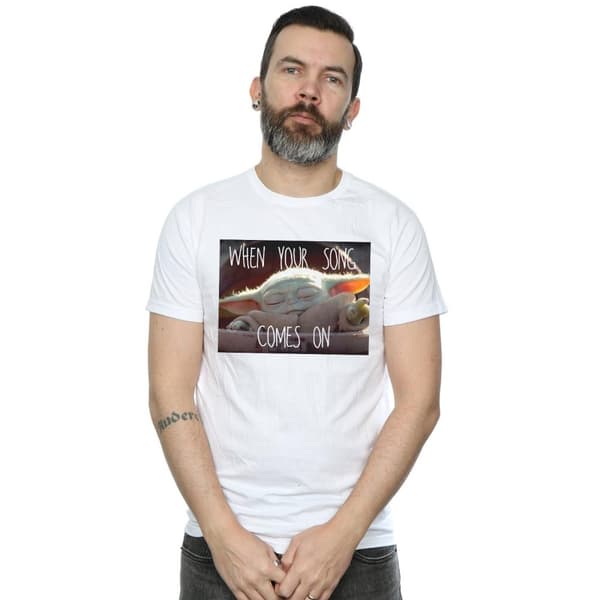 Star Wars Mens The Mandalorian The Child Song Meme T-shirt
