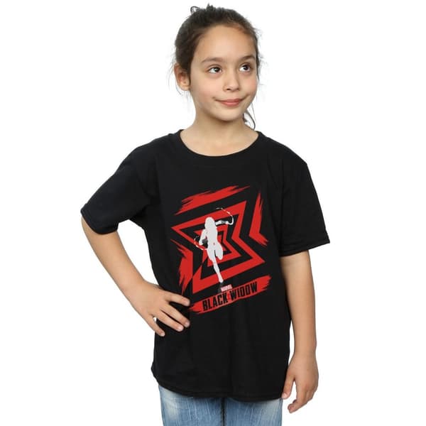 Marvel Girls Black Widow Movie Icon Run Cotton T-Shirt