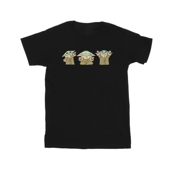 Star Wars Girls The Mandalorian Grogu Poses T-shirt i bomull