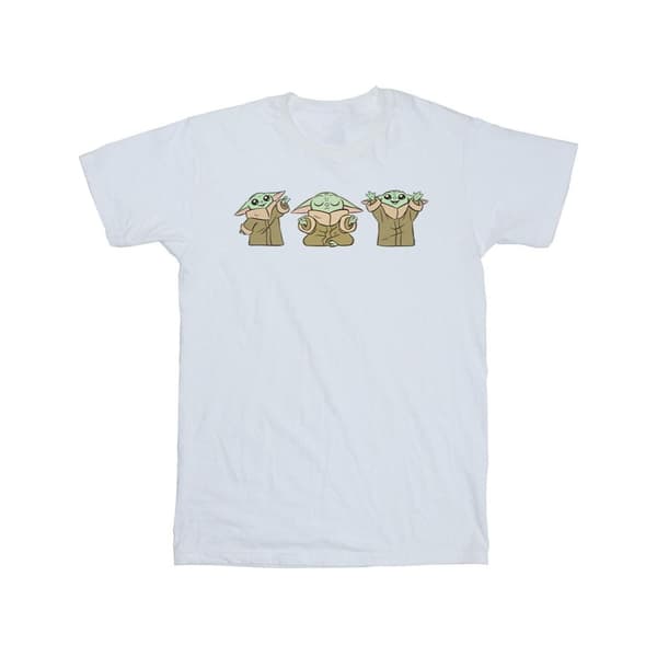 Star Wars Girls The Mandalorian Grogu Poses T-shirt i bomull