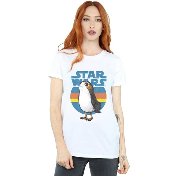 Star Wars Womens/Ladies The Last Jedi Porg Cotton Boyfriend T-Shirt