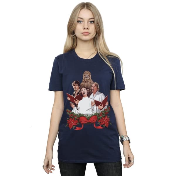 Star Wars Womens/Ladies Christmas Carols Cotton Boyfriend T-Shirt